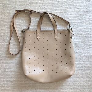 Madewell Tan Leather Crossbody Tote Bag